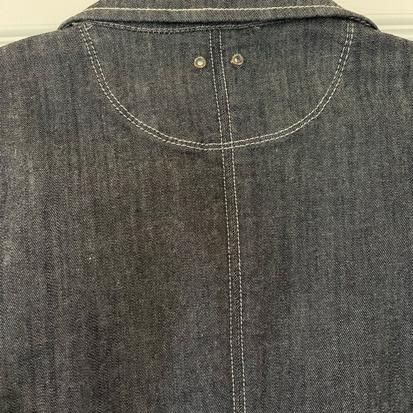 NWOT CONVERSE One Star Womens Denim Blazer, Coat, Jacket With Waist Belt - Picture 4 of 8